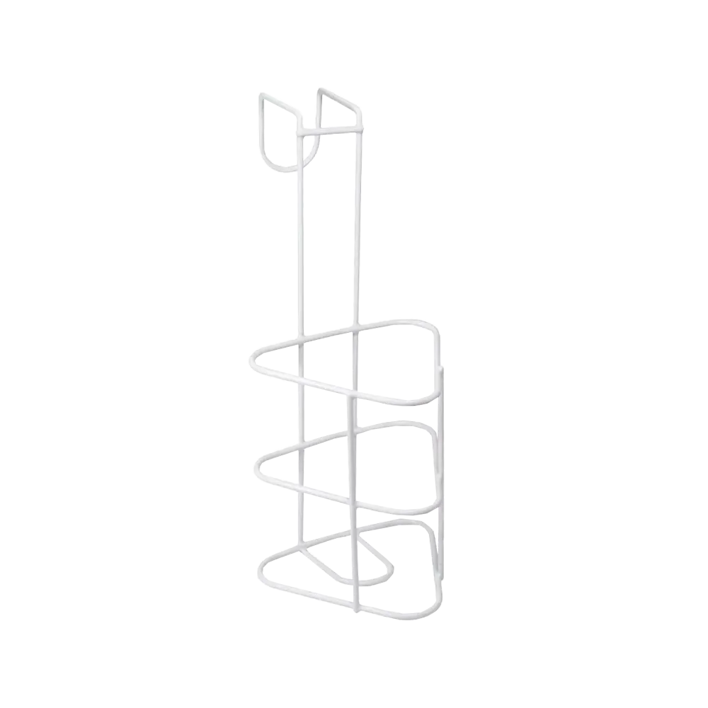 Urine bottle holder, white, metal