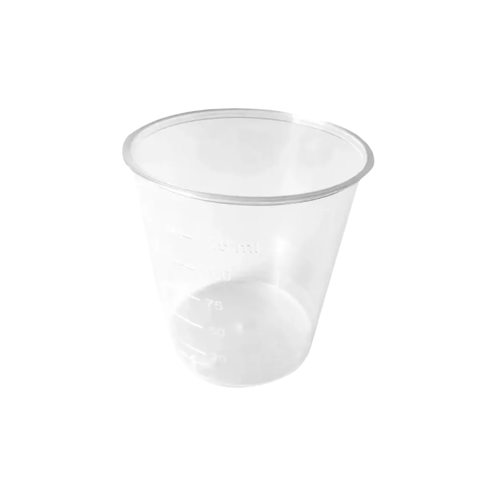 PP Urine collection container without lid, 125 ml, colour transparent