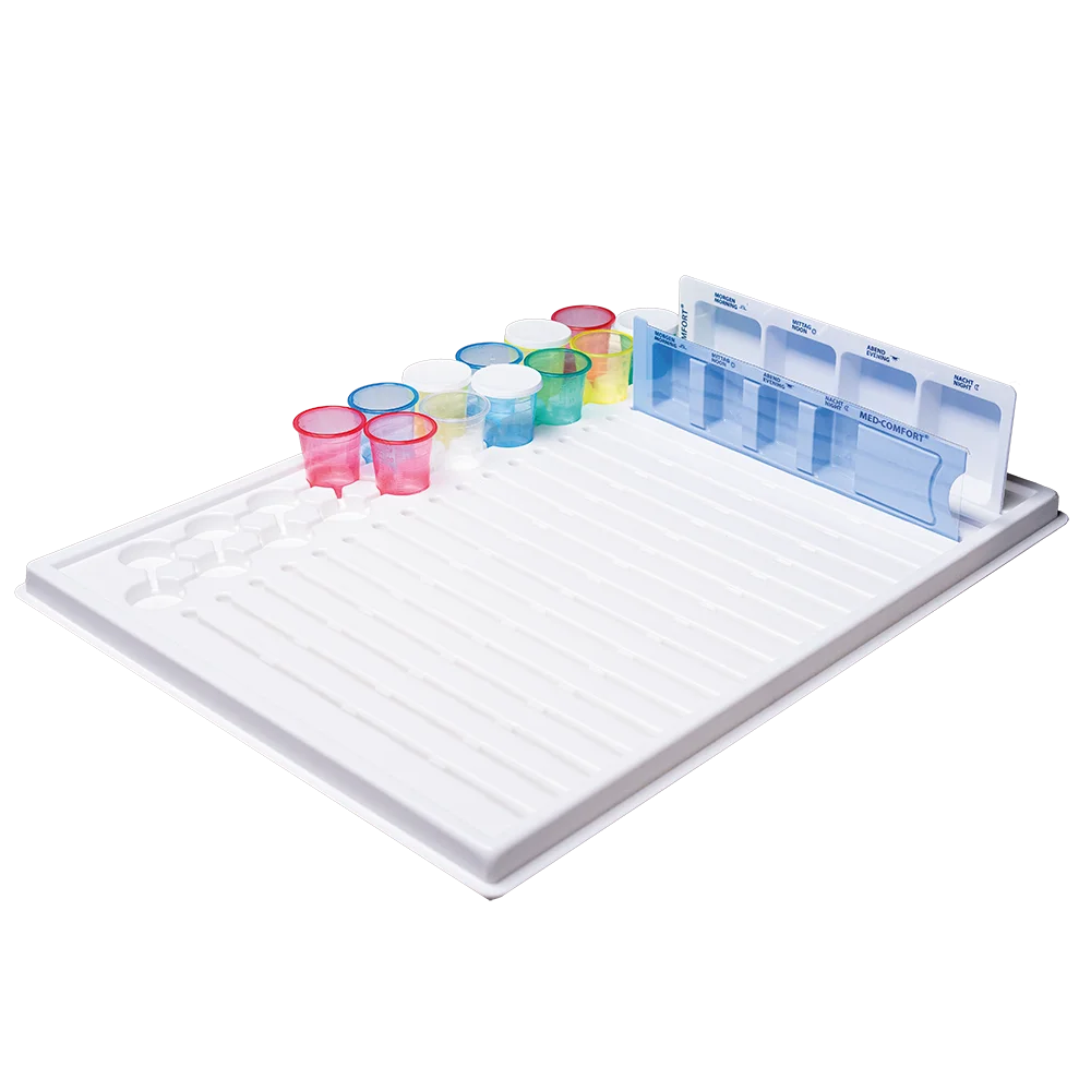 Medicine tray, plastic, 440 x 340 x 15 mm