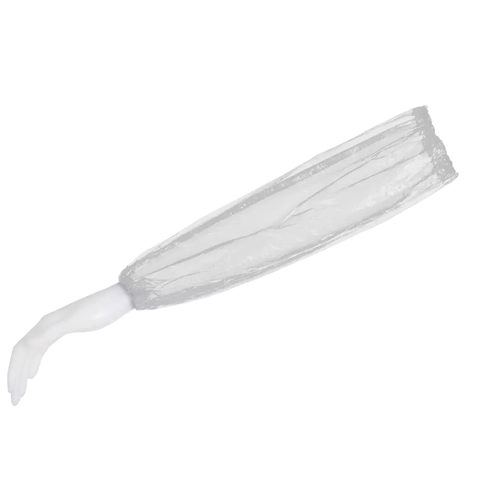PE Sleeve protectors, 40 x 20 cm, colour white, polyethylene, Med-Comfort: buy thanks to the elasticated band on both sides, these sleeve protectors are durable, well-fitting and protective, as coloured protective clothing.