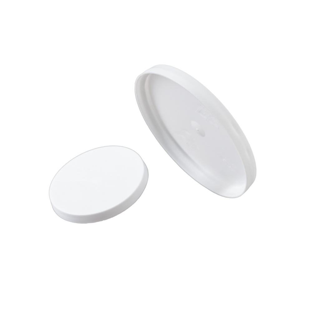 PE Disposable lid for medicine cups L-09170, white