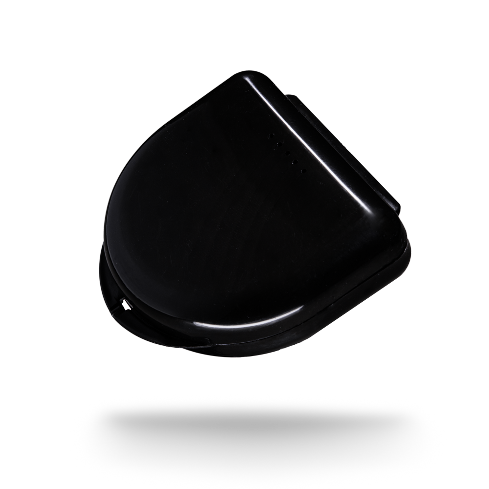 PP Dental splint box for adults, 65 x 58 x 20 cm, colour black, polypropylene: buy stable and robust splint box for storing dental splints and bite guards as dental supplies.