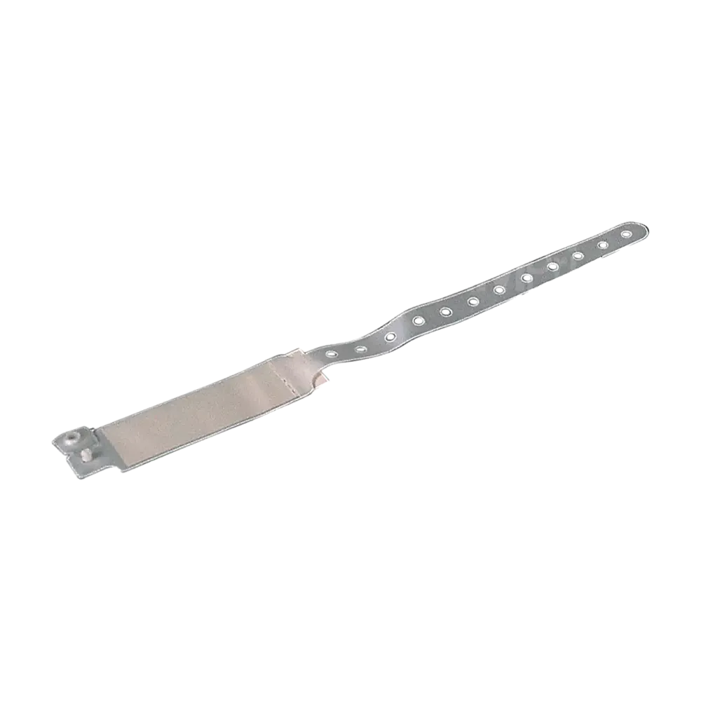 PVC patient wristband for adults, color white, 242 x 25 mm