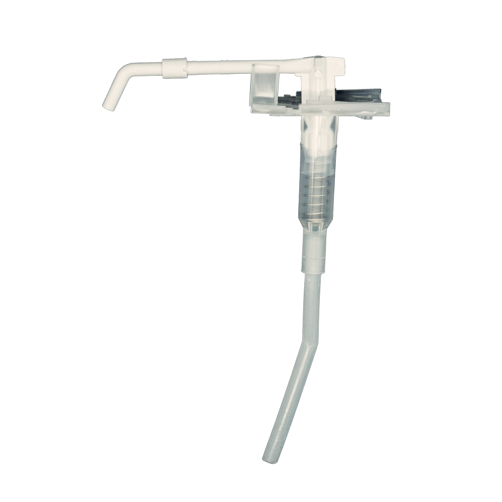 Pump for wall dispenser for 500 ml liquid soaps and disinfectants
