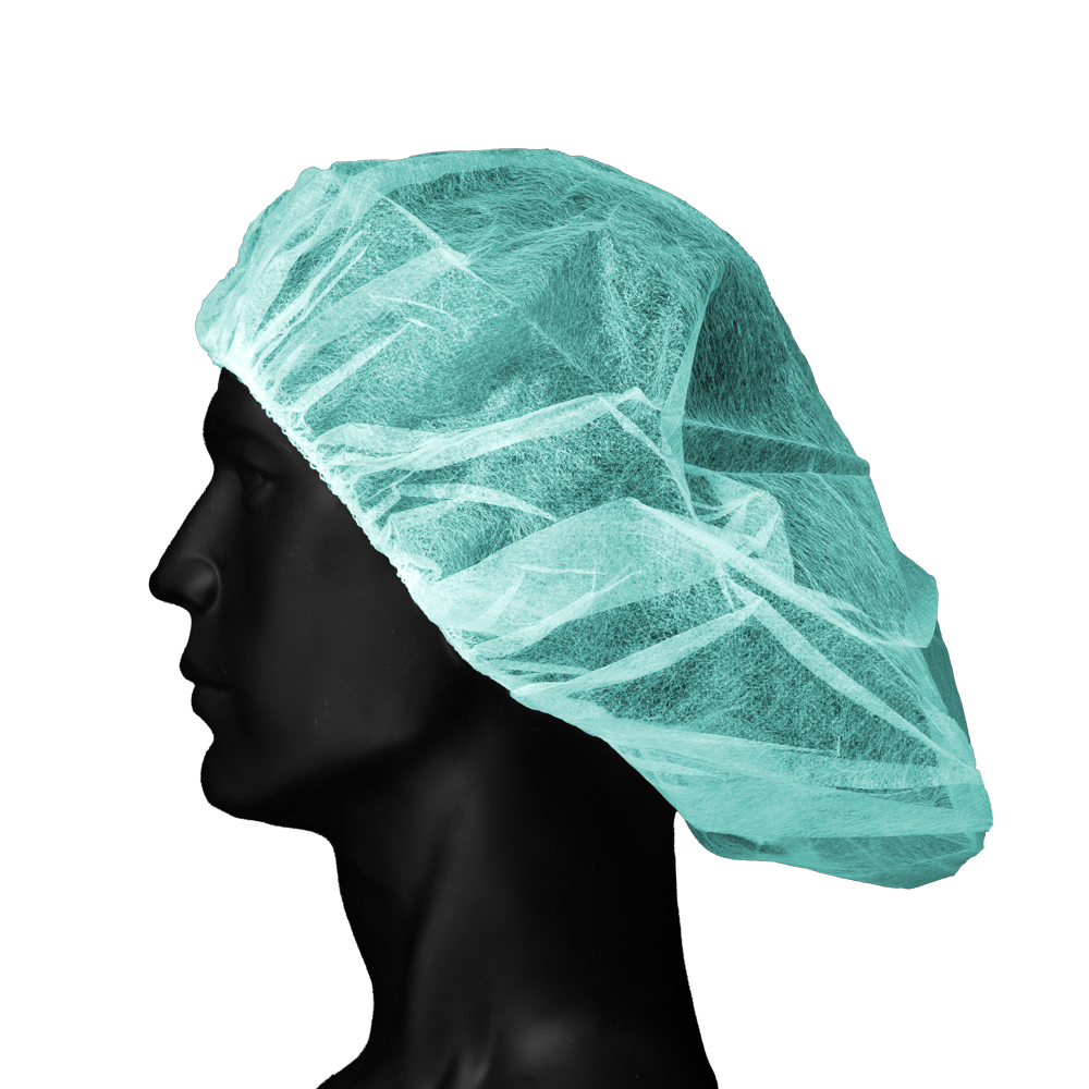 Polypropylene beret cap, size M, green, Med-Comfort