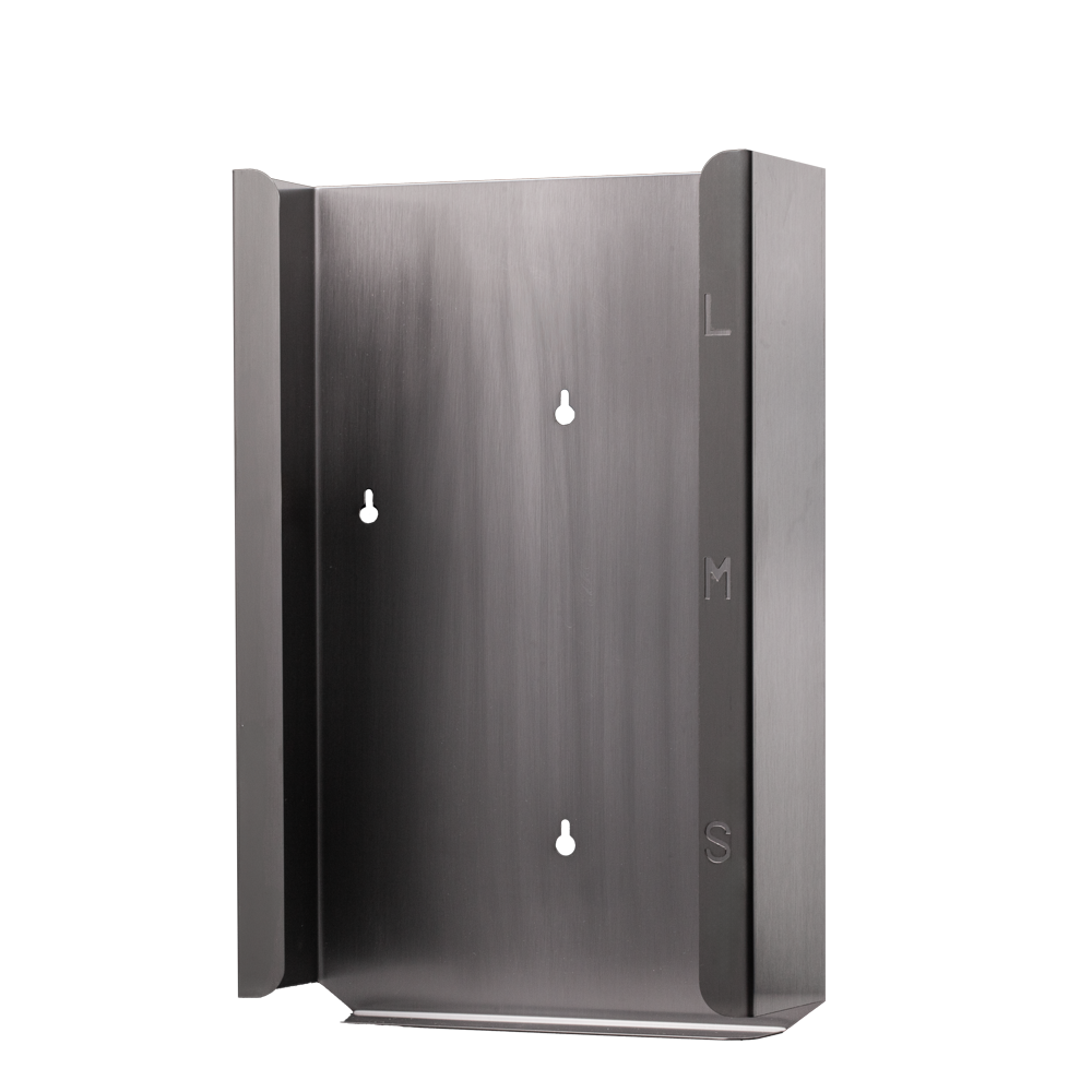 Disposable glove dispenser, glove dispenser holder, 255 x 393 x 95 mm, stainless steel