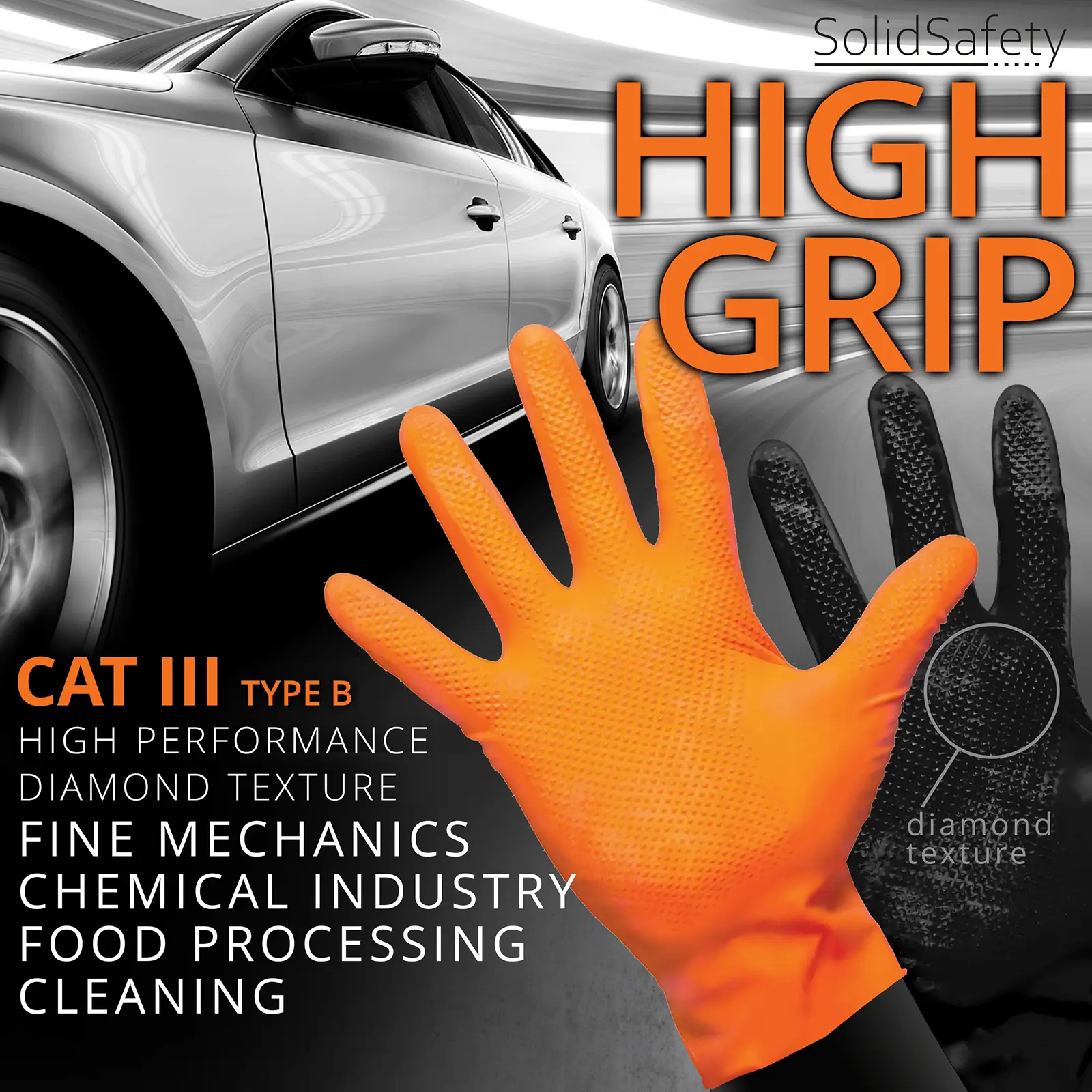 High Grip - the nitrile glove for high demands