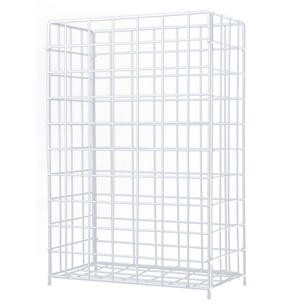 Wire, PVC waste bin, white, 400 x 250 x 620 mm, 62 l