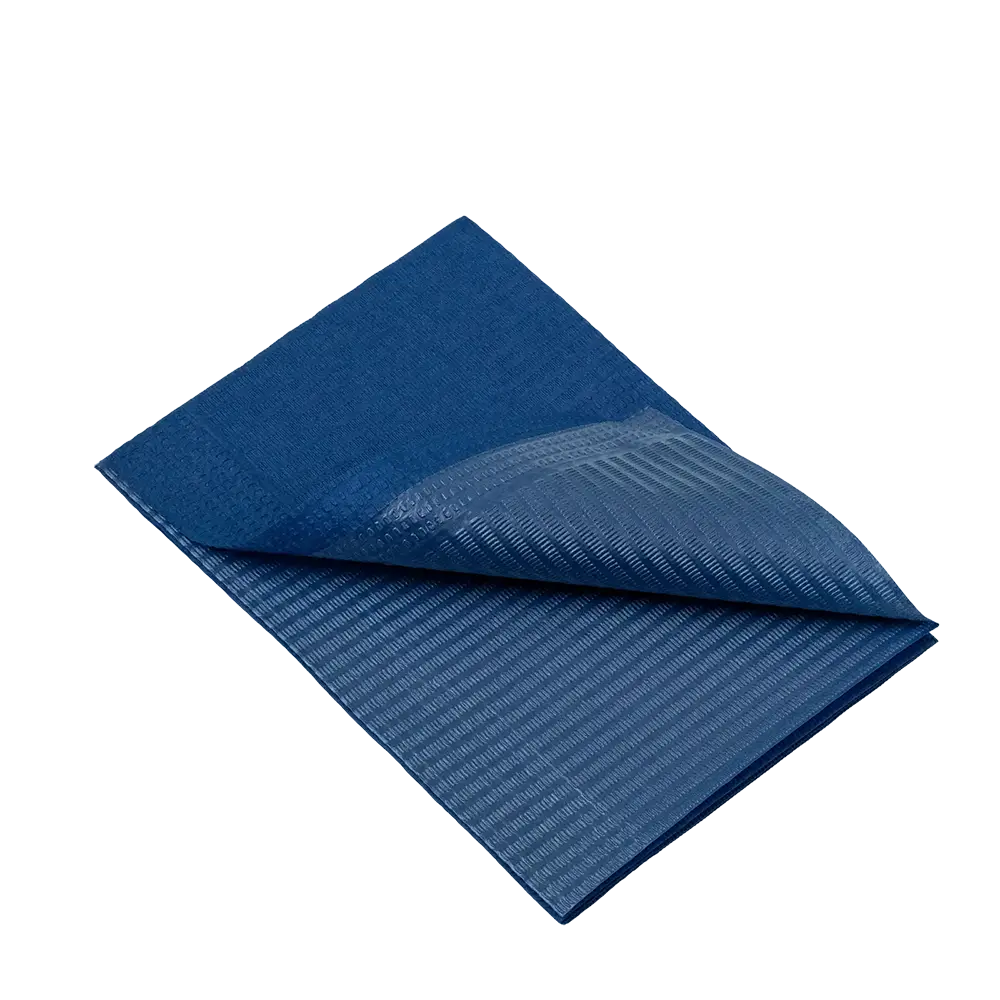 Dental disposable patient napkins, 33 x 45 cm, colour dark blue: buy 1 or 2-ply dental napkins for use during dental treatments as practice supplies.