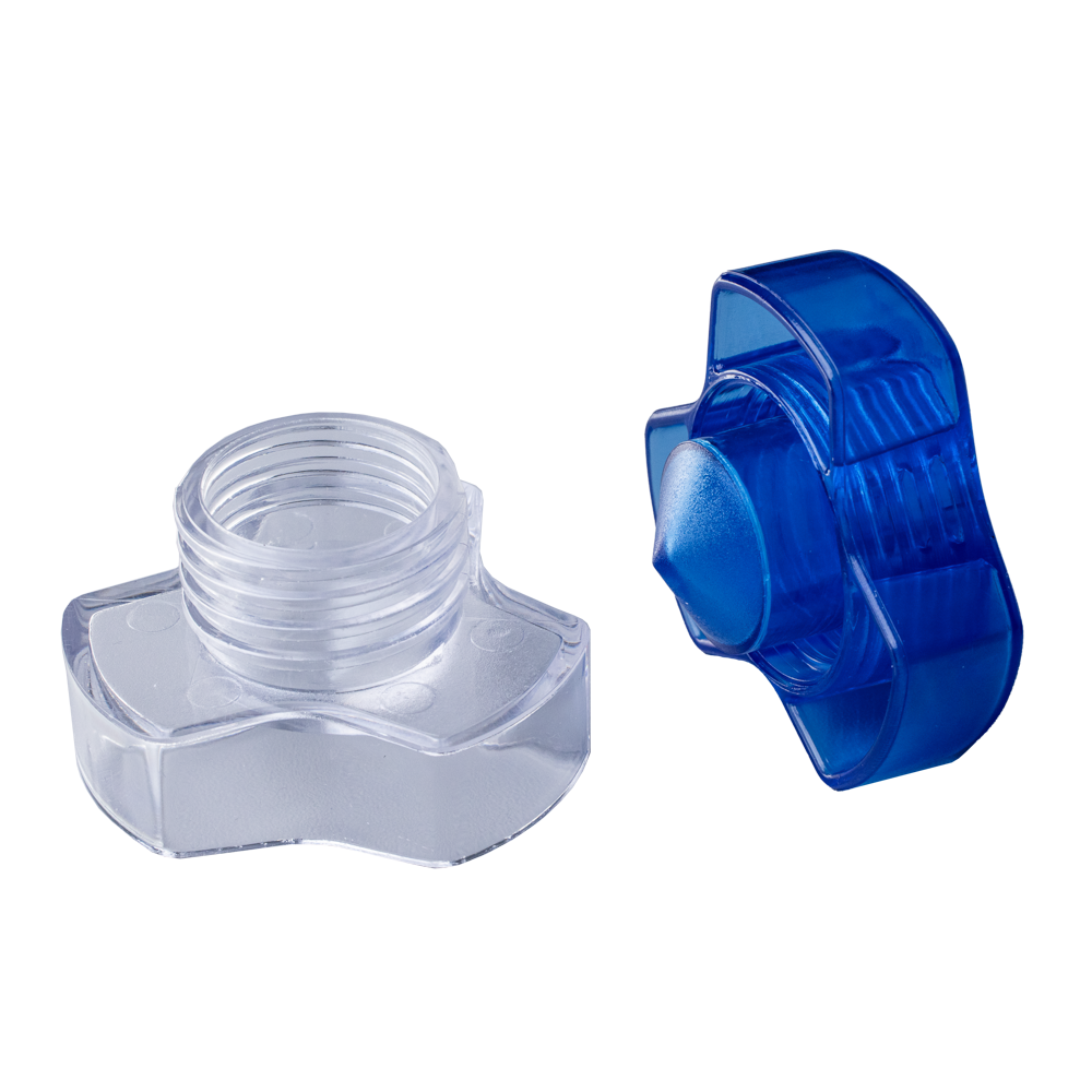 Tablet crusher, transparent, blue, Med-Comfort