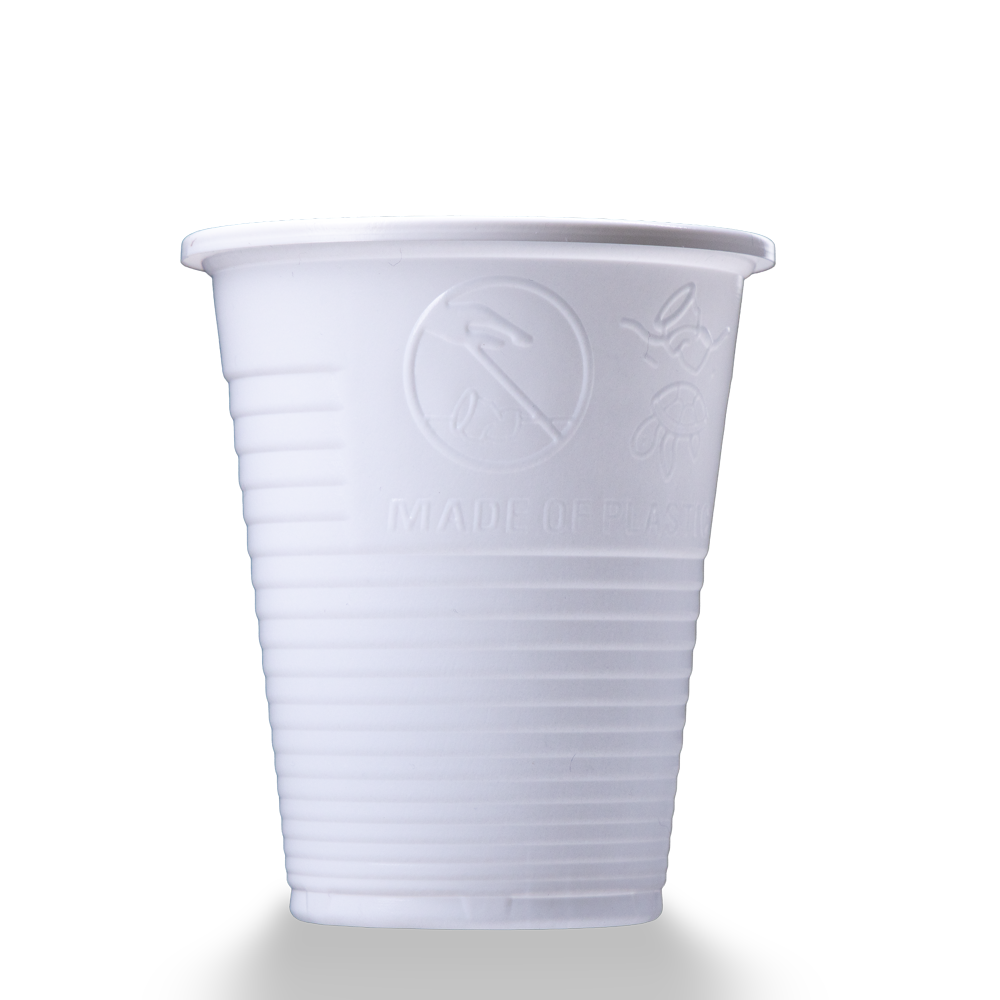 PE Mouth rinsing cup, 180 ml, colour white, polyethylene