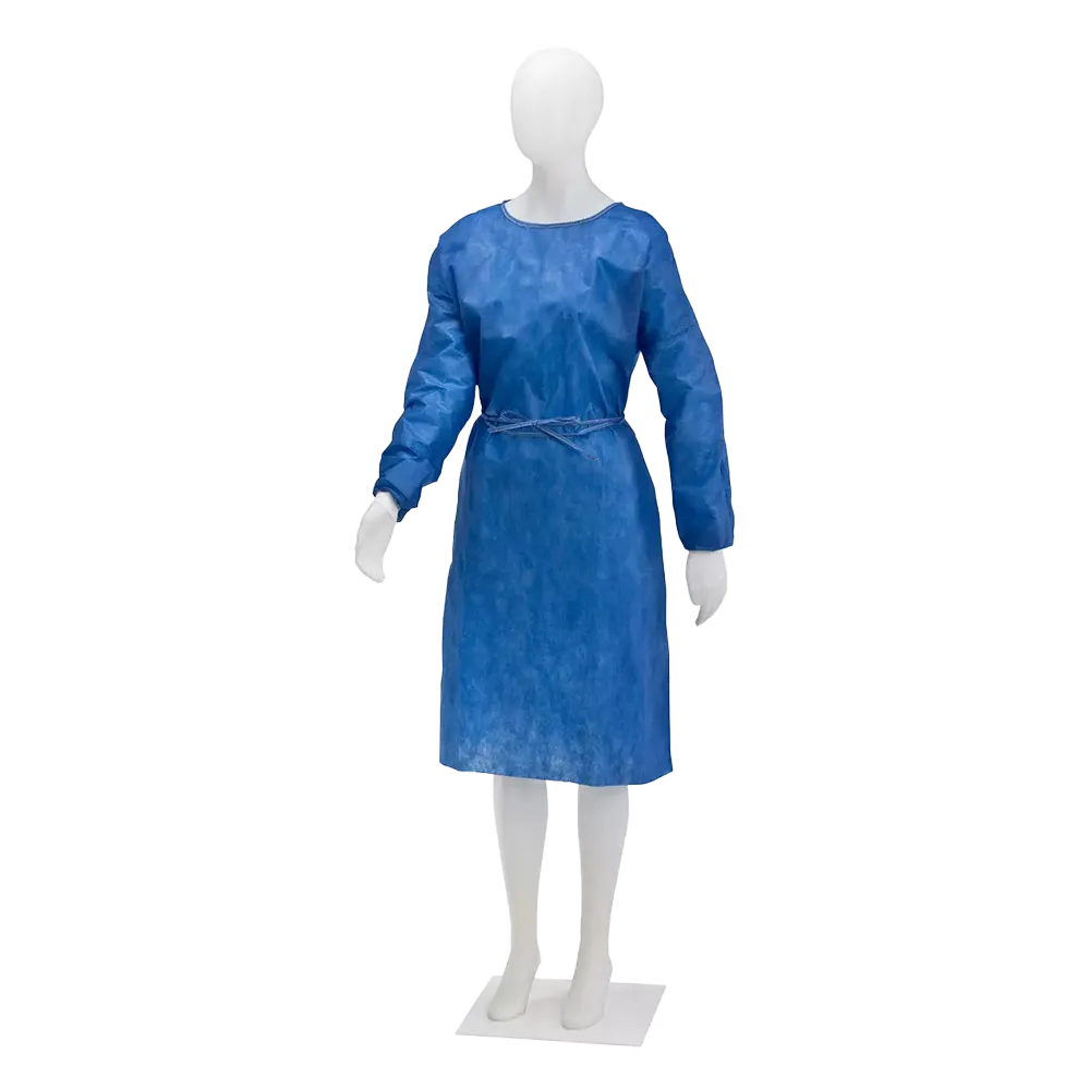 PP Disposable visitor gown, size XL, XXXL, extra large, colour blue, non-woven, Med-Comfort