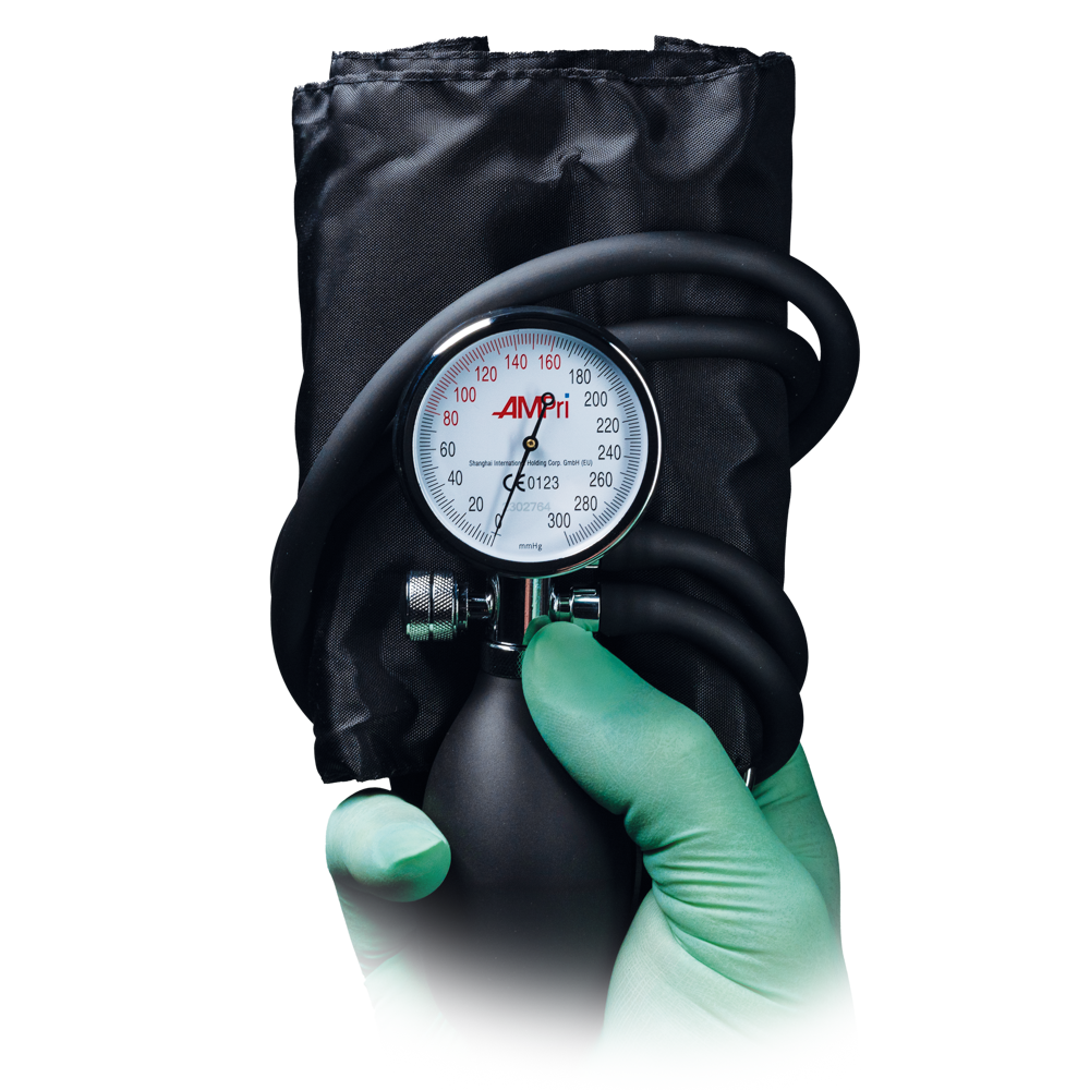 Upper arm aneroid blood pressure monitor, black, Med-Comfort