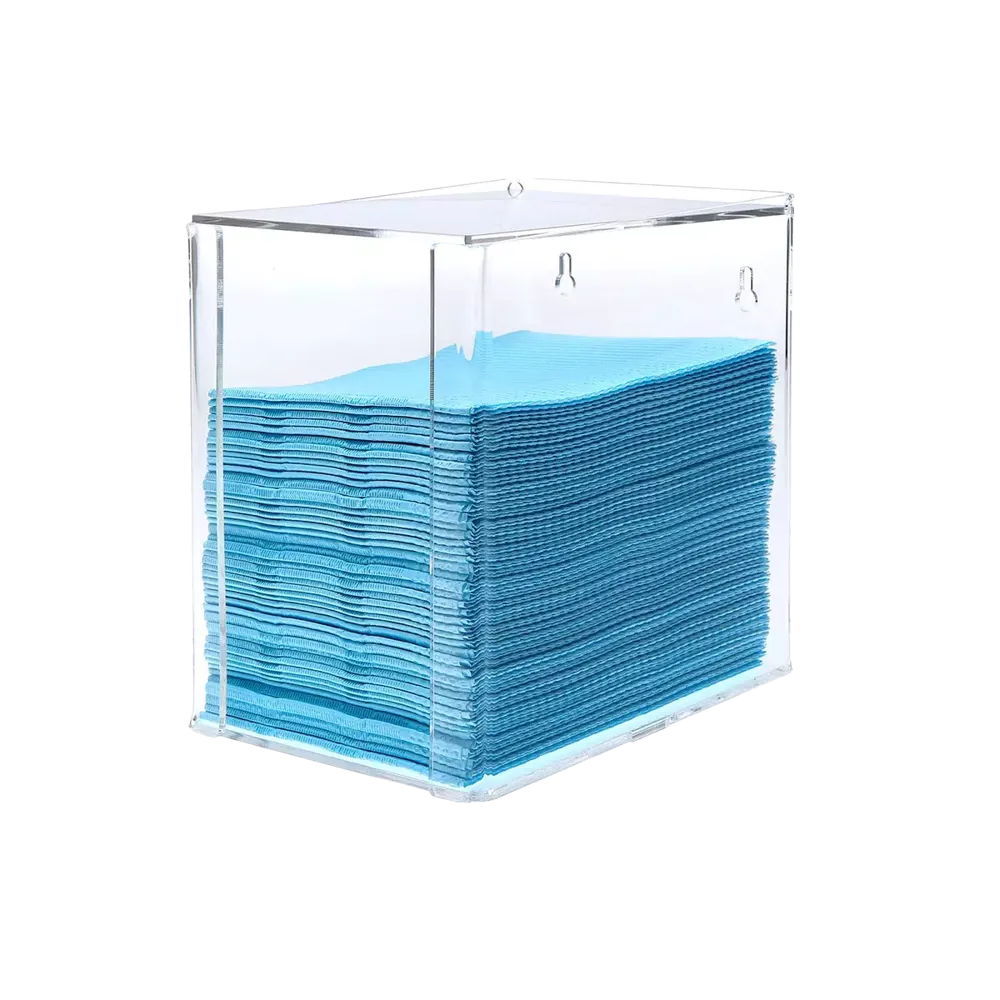 Dispenser for patient napkins, 175 x 130 x 170 mm acrylic, transparent, Med-Comfort