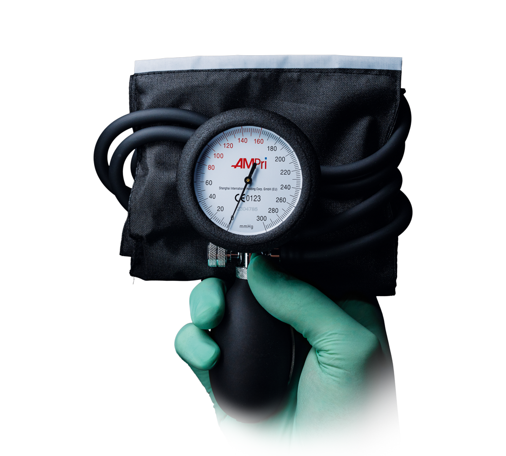 Upper arm aneroid blood pressure monitor, black, Med-Comfort