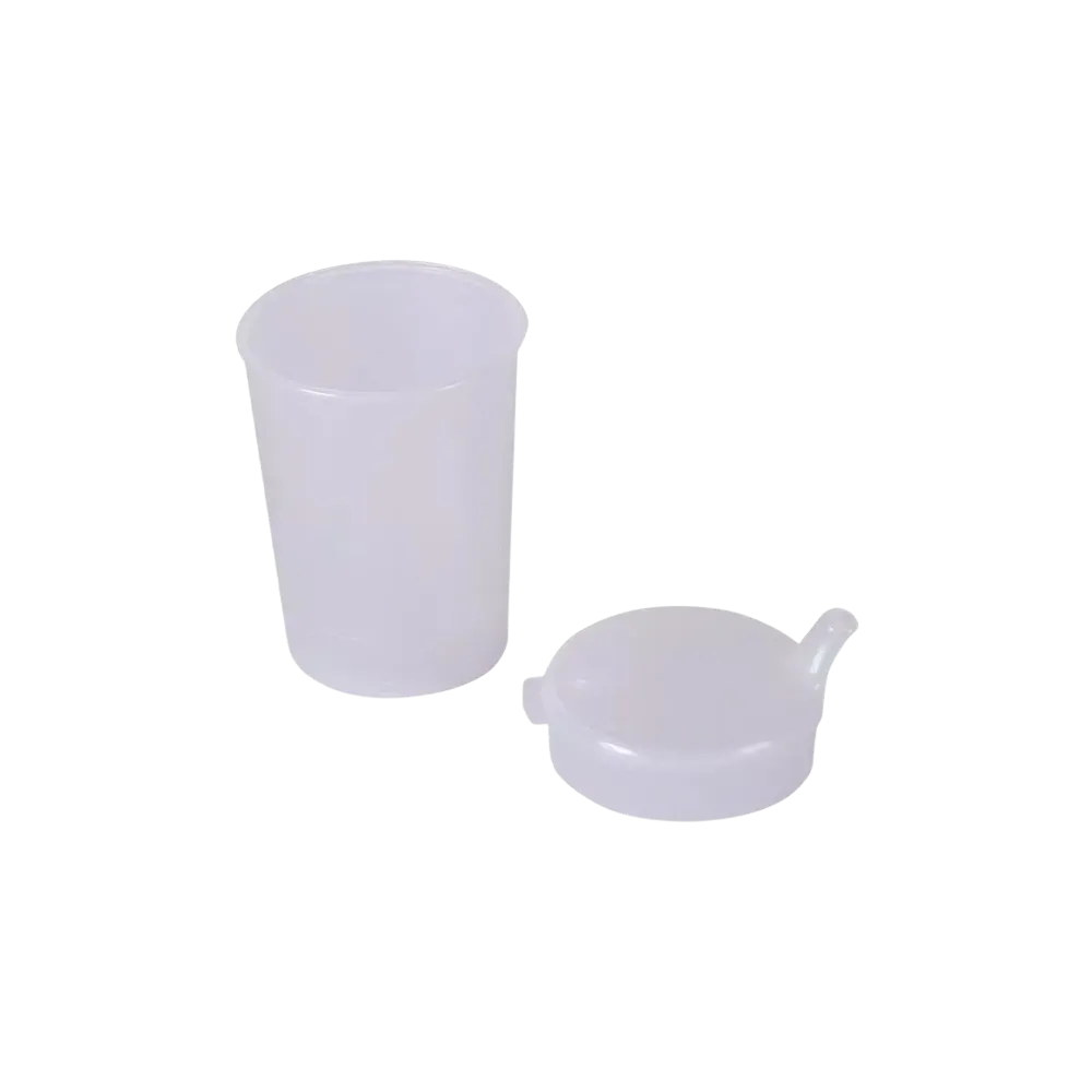PP Beak cup top and bottom SET, transparent, 50 x 250 ml: buy polypropylene top and bottom SET for 50 beak cups as patient supplies.