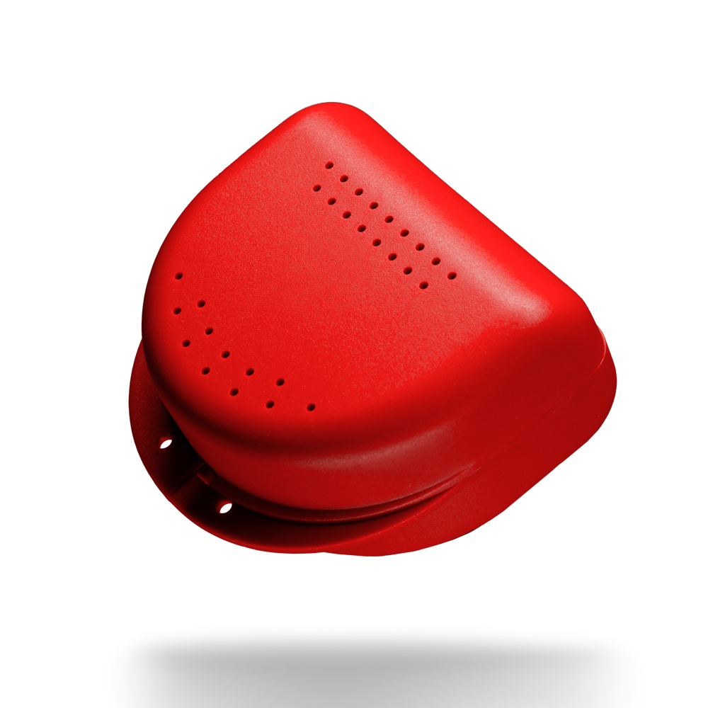PP Dental braces box for adults, 80 x 80 x 45 cm, red, polypropylene: buy sturdy and robust braces box for storing braces.