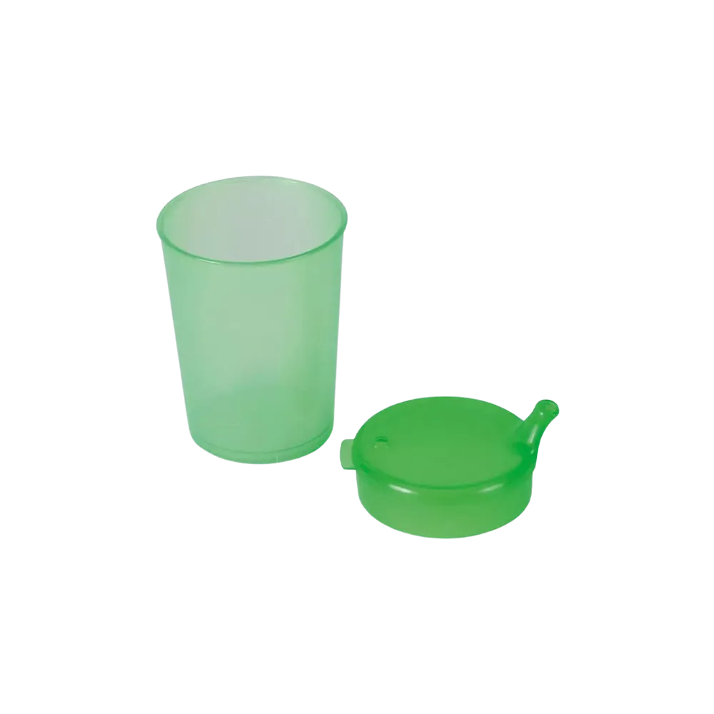 PP Beak cup Top and Bottom SET,green, 50 x 250 ml: buy polypropylene top and bottom SET for 50 Beak cups as patient supplies.
