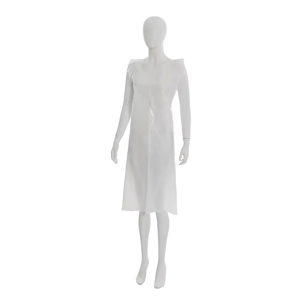 Disposable aprons,white, smooth surface, 75 x 120 cm, polyethylene, Med-Comfort