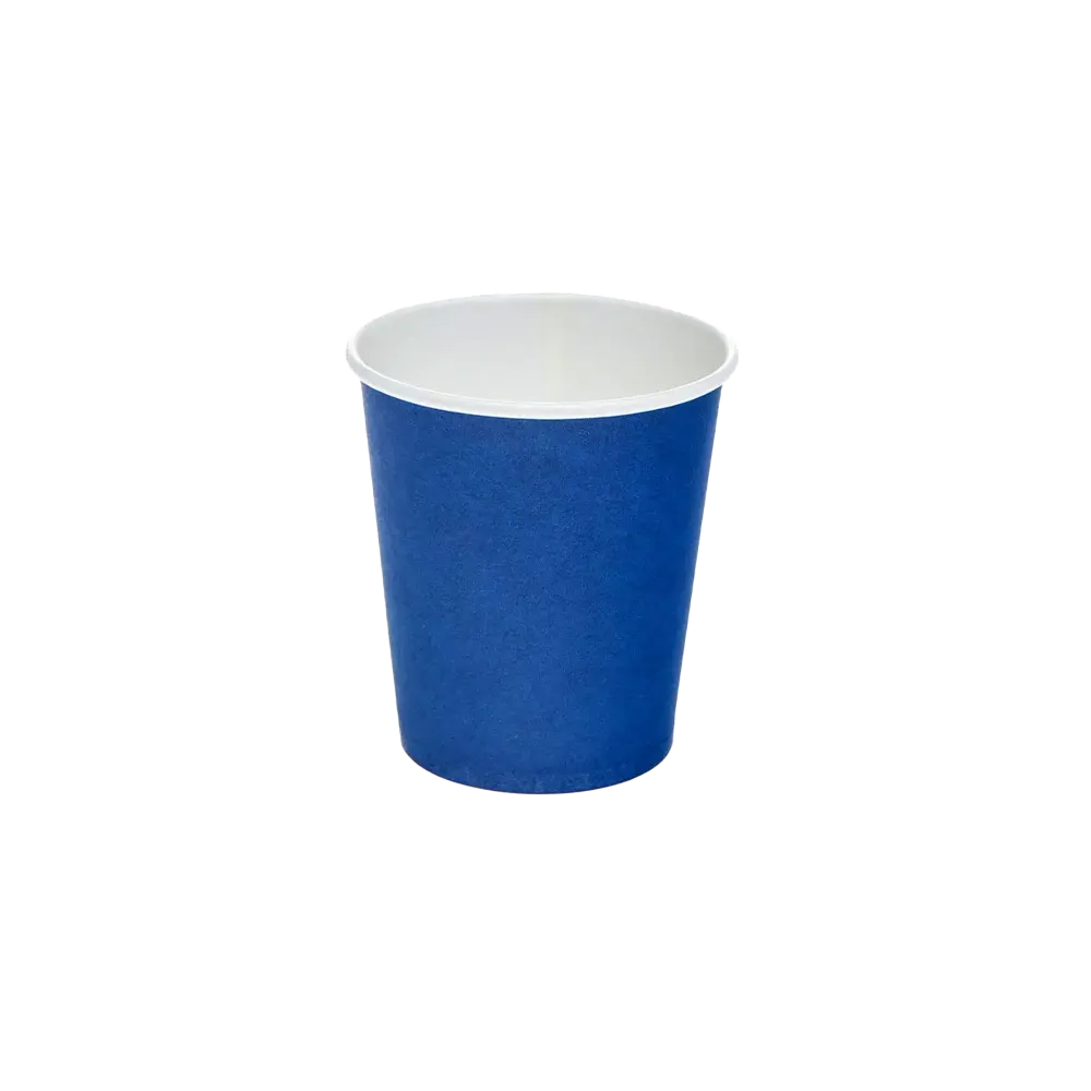 Hard paper mouth rinse cup, 190 ml, colour blue, white