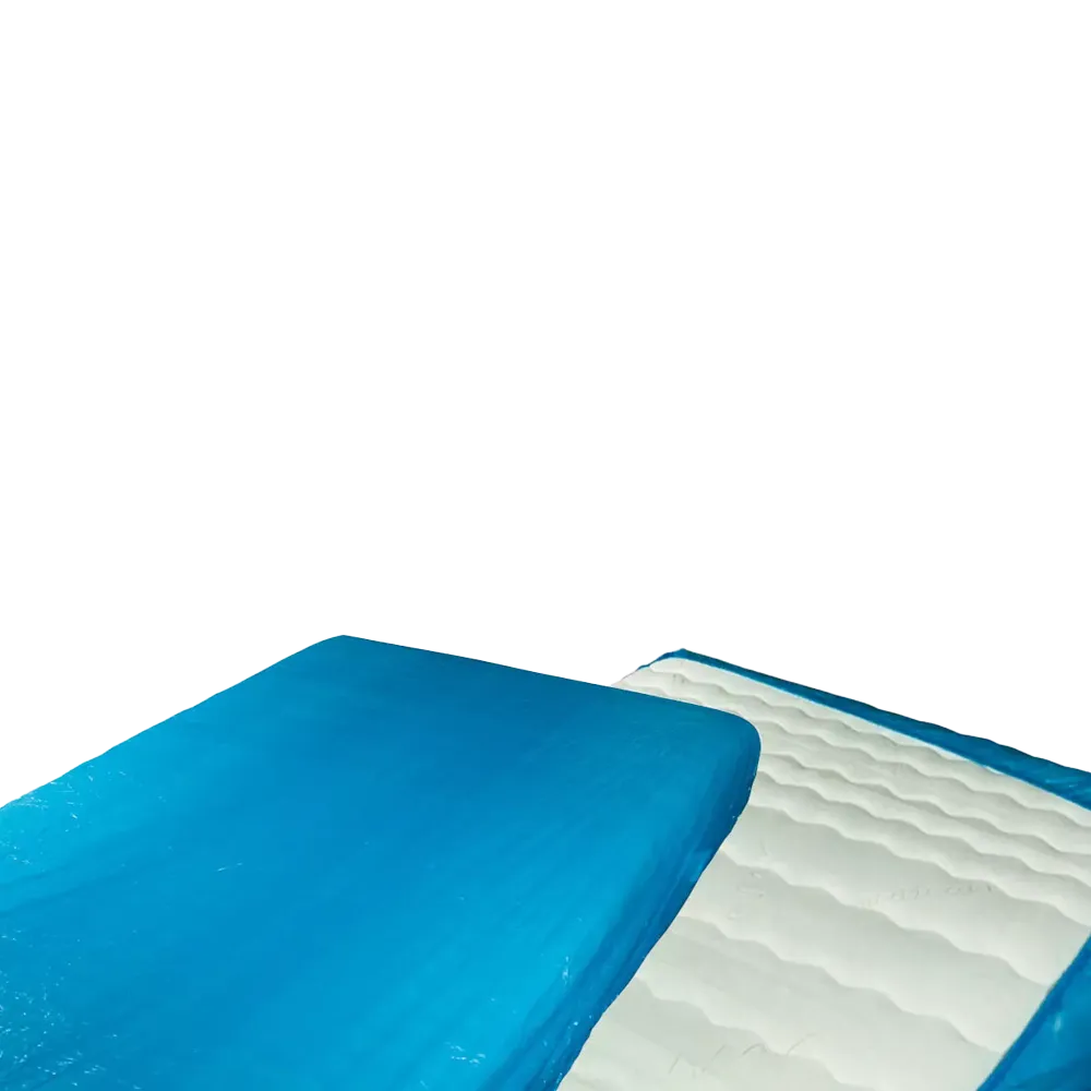 PE Disposable mattress protectors, 210 x 90 x 20 cm, blue, polyethylene, Med-Comfort