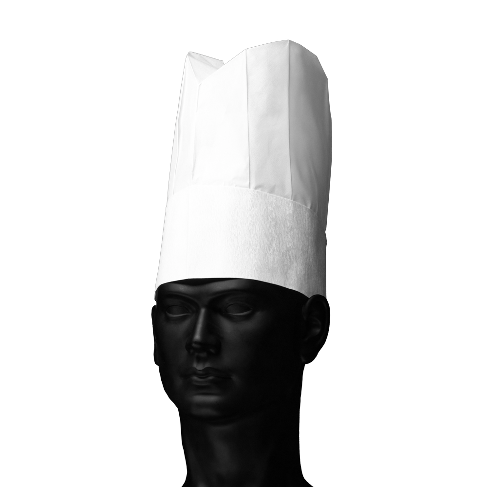 Disposable chef's hat, oval, paper, French Classic