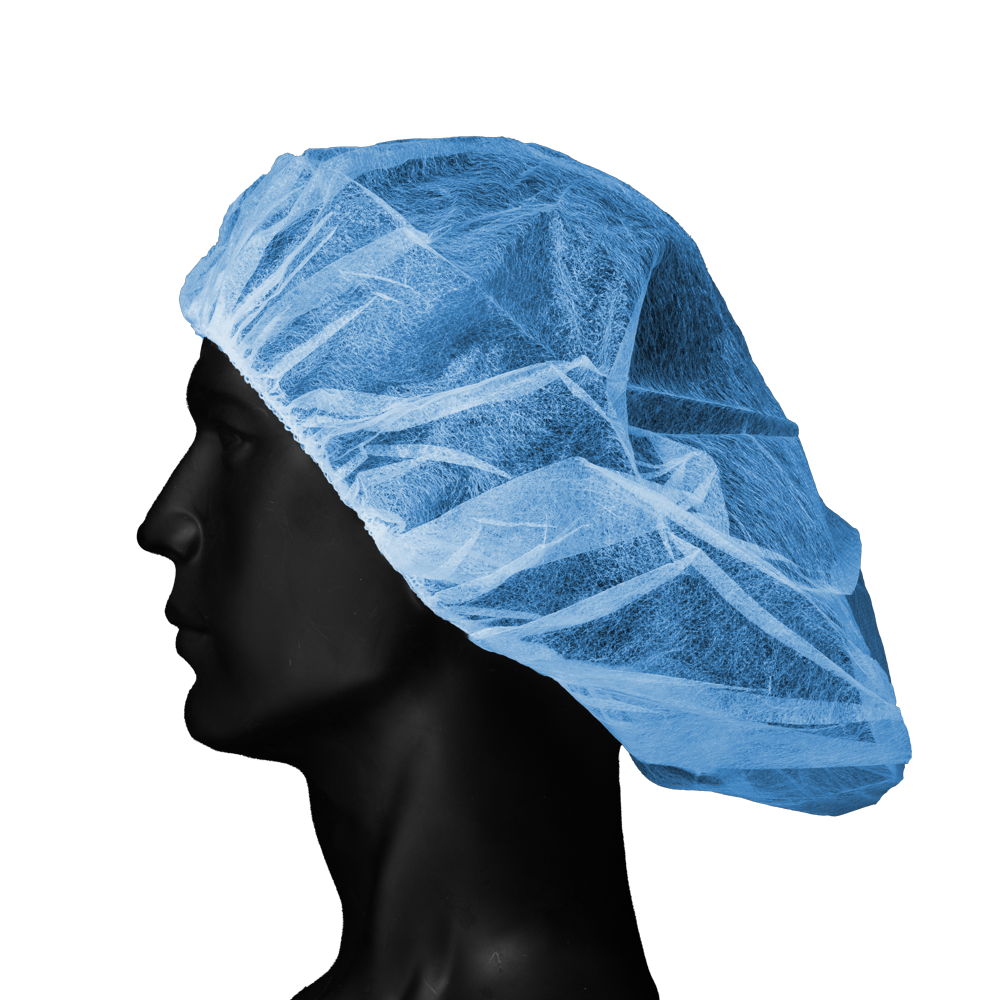 Barette cap, polypropylene, size M, light blue, Med-Comfort: buy disposable headgear for hygienic protection.