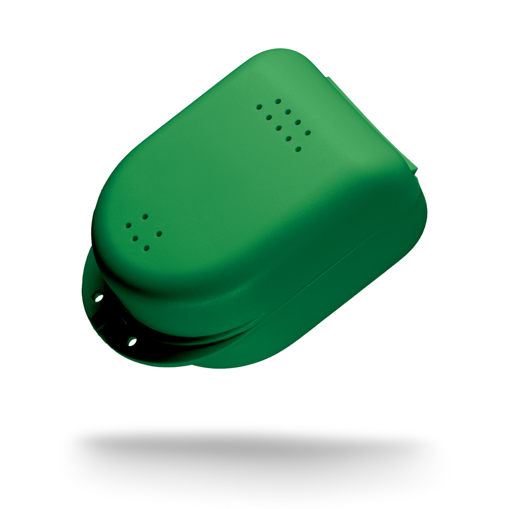 PP Dental braces box for kids, 90 x 60 x 45 cm, green-opaque, polypropylene: buy stable and robust box for kids to store braces.