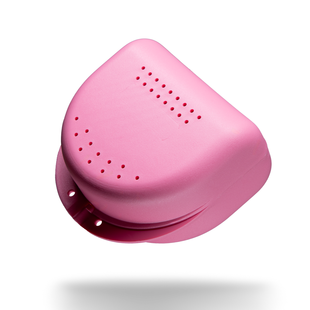 PP Dental braces box for adults, 80 x 80 x 45 cm, pink, polypropylene: buy stable and robust braces box for storing braces.