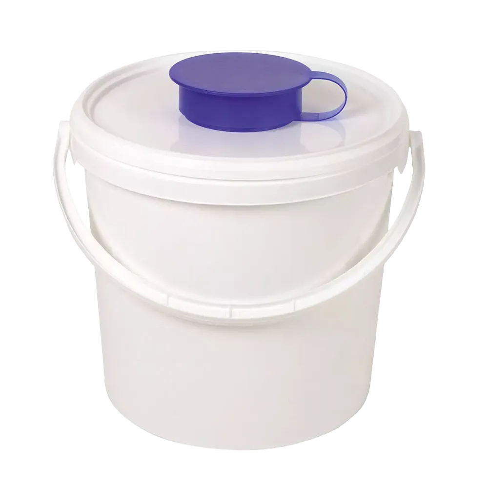 Lid for dispenser pail 6,2 l, white, blue