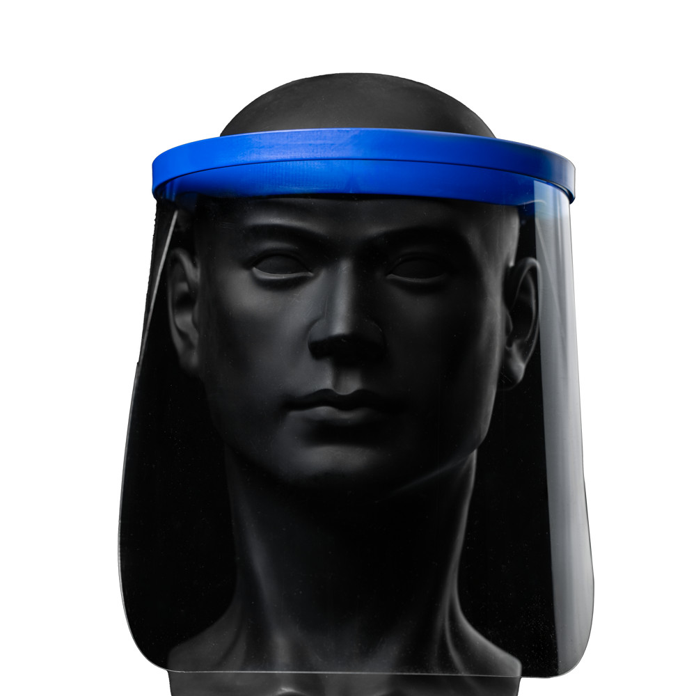 Replacement full face shield, blue, Solidsafety: buy replacement shield for transparent protective visor made of PETG as face protection and PPE.
