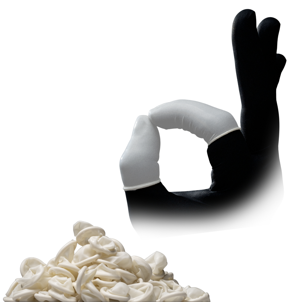 Latex finger cots, size M, size 3, Med-Comfort