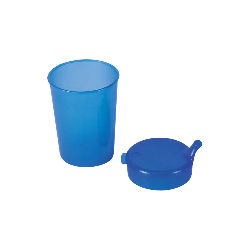 PP Beak cup top and bottom SET, blue, 50 x 250 ml