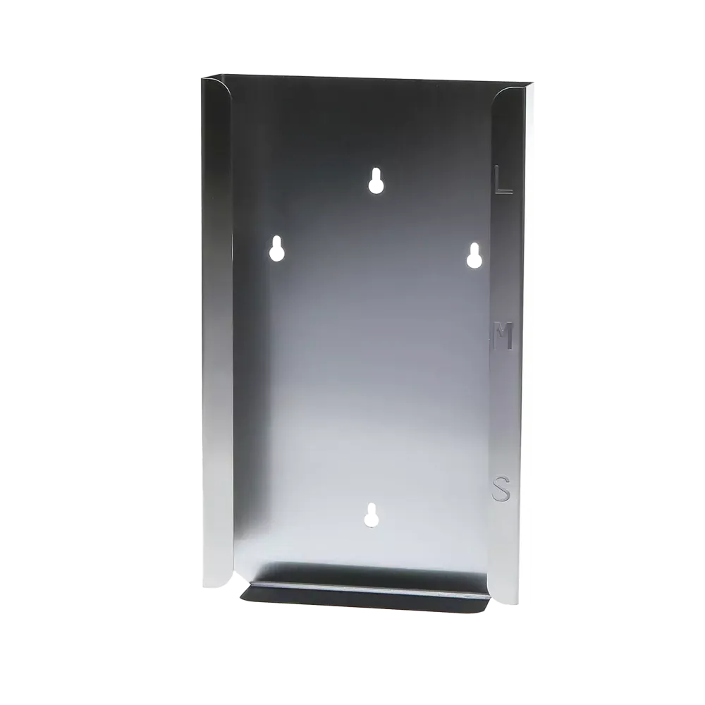 Disposable glove dispenser, glove dispenser holder, 255 x 393 x 95 mm, stainless steel