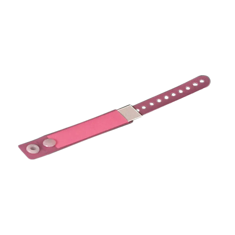 PVC children's patient wristband, colour pink, 162 x 18 mm