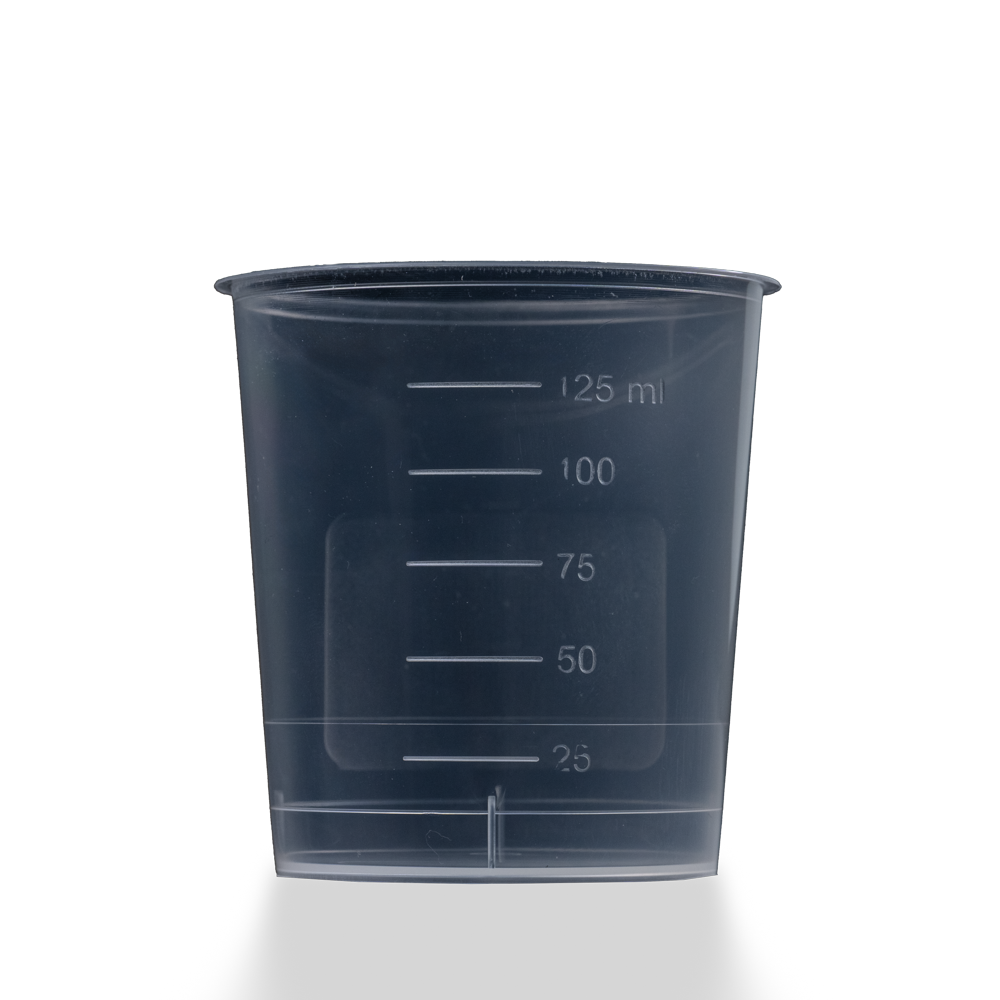 PP Urine collection container without lid, 125 ml, colour transparent