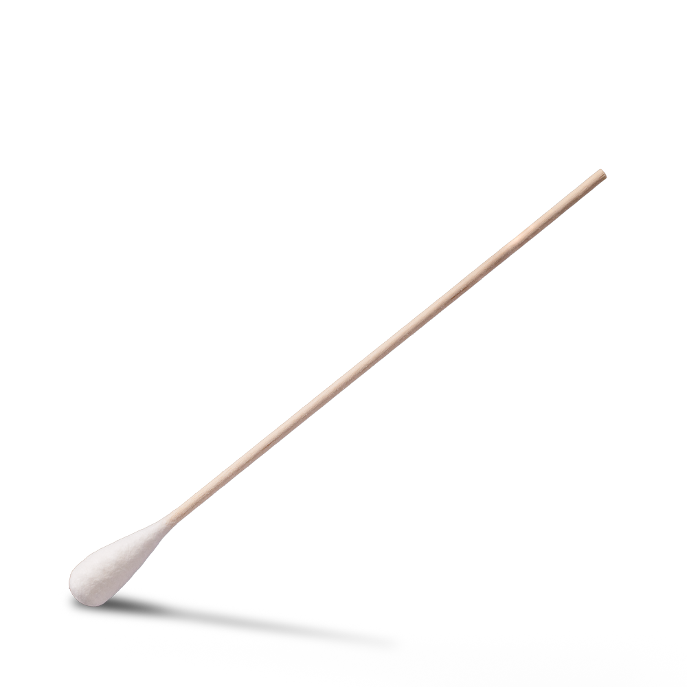 Disposable wooden stick cotton buds, 150 mm, natural wood, cotton, Top comfort