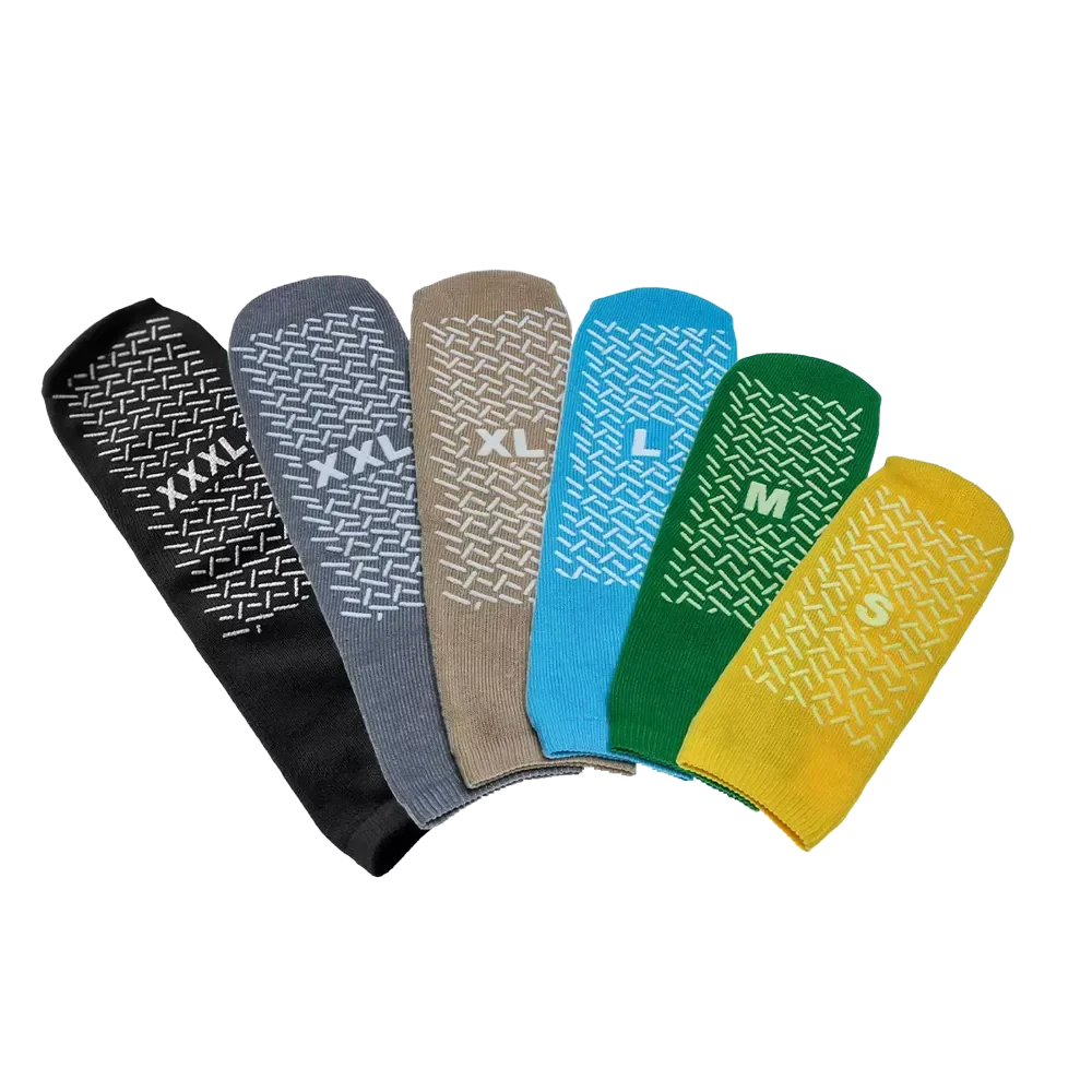 Anti-slip socks, size M, green, Med-Comfort: buy comfortable anti-slip disposable socks for wards and patients.