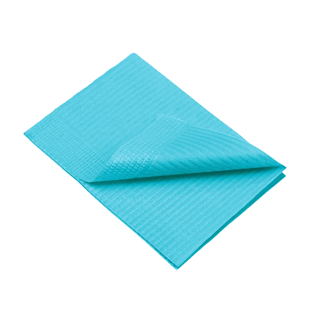 Dental disposable patient napkins, 33 x 45 cm, colour blue, dark blue, yellow, green, light blue, purple, lime, orange, pink, red, wine red, white, black