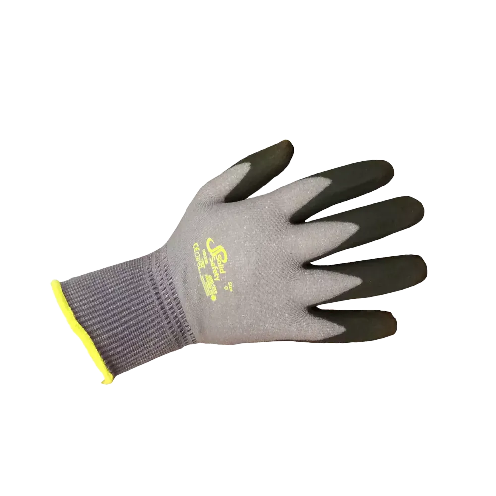 Assembly glove, size 8, grey, SolidSafety Tough Air