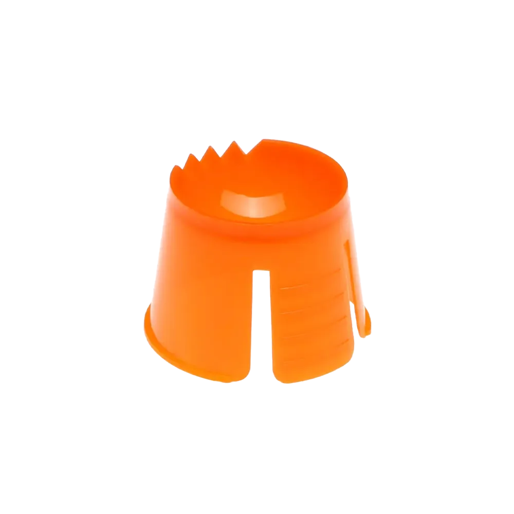 PP Disposabledappen container, colour orange, polypropylene: buy dappen container for clean portioning and mixing of dental materials for dental treatments.
