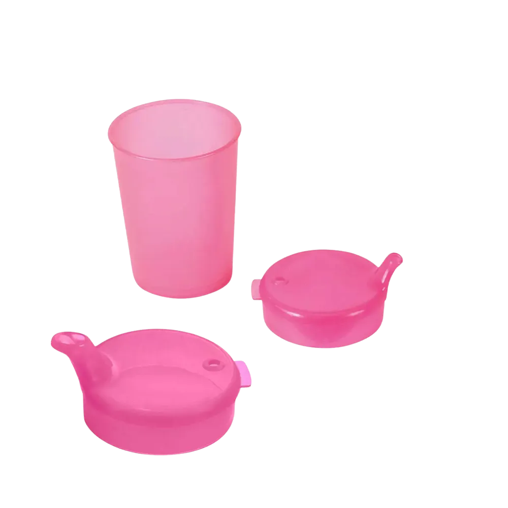 PP Beak cup top and bottom SET, red, 50 x 250 ml: buy polypropylene top and bottom SET for 50 beak cups as patient supplies.