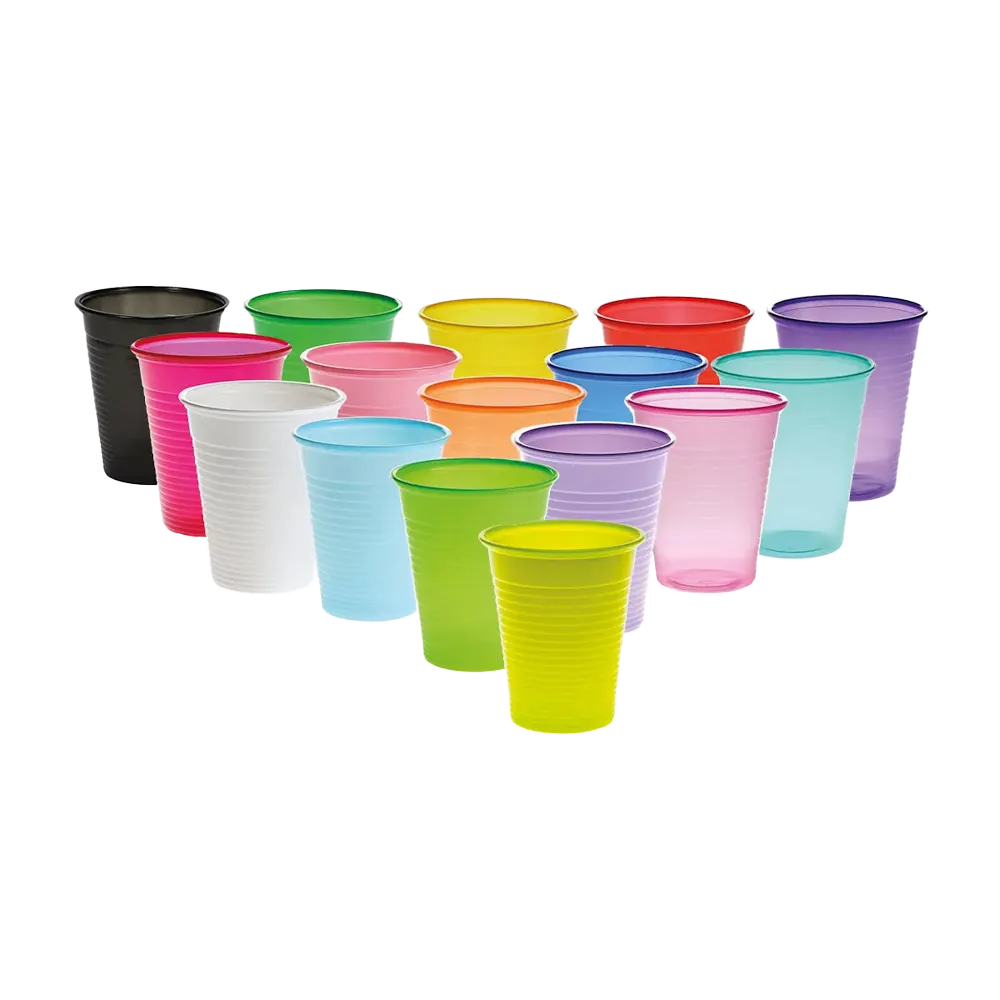 Mouth rinsing cup, 180 ml, colour blue, yellow, green, purple, lime, orange, pink, red, black, violet, wine red, white, cedro, green, tutti frutti, polyethylene: buy stable, non-slip mouth rinsing cup with rounded rim for dental treatments.
