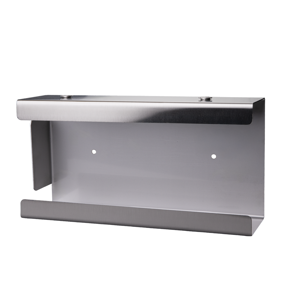 Disposable glove dispenser, glove holder, 250 x 130 x 75 mm, stainless steel