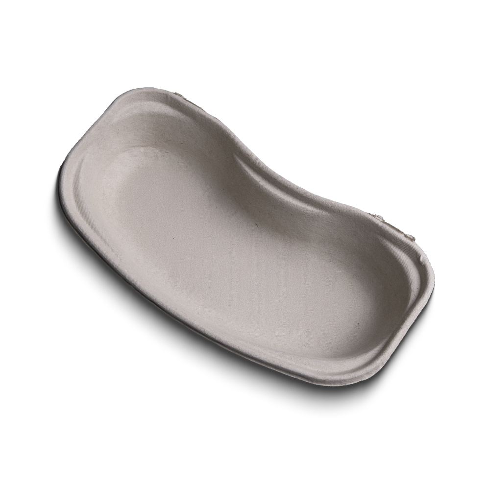 Disposable fiber kidney tray, grey, 255 x 150 x 45 mm, 700 ml