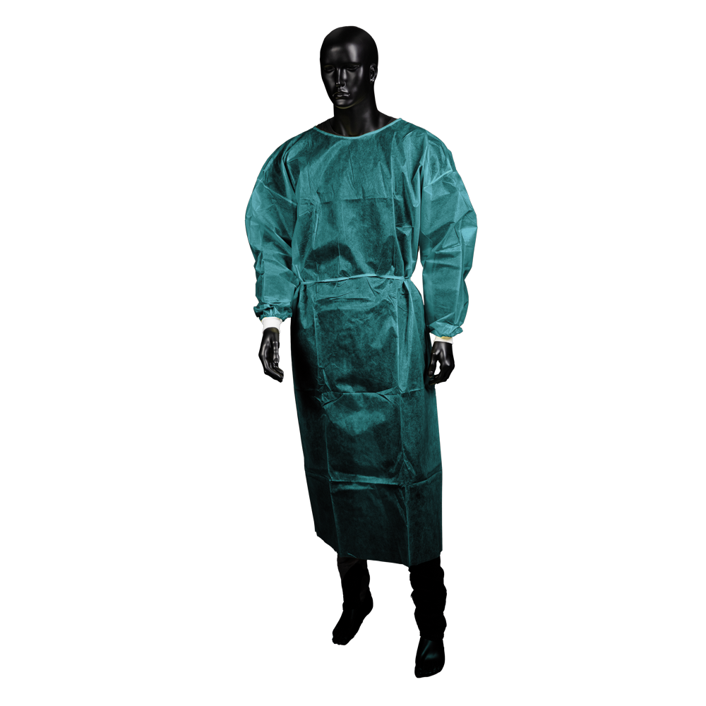 PP Disposable visitor gown, size XL/XXL, extra large, colour dark green, non-woven, Med-Comfort