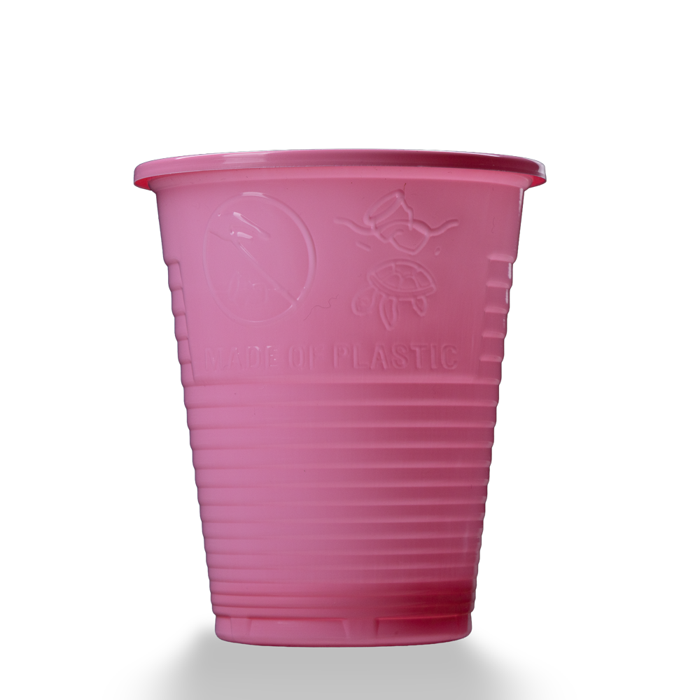 PE Mouth rinsing cup, 180 ml, colour pink, polyethylene: buy sturdy, non-slip PE Mouth rinsing cup with rounded rim for dental treatments.