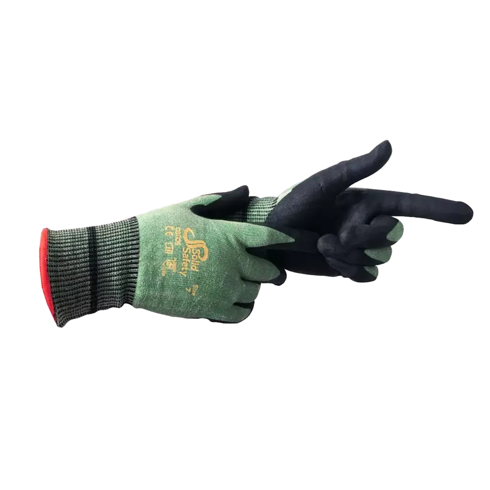 Cut resistant glove, size 8, green, SolidSafety Cut Extreme