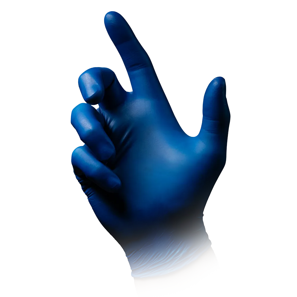 Dark blue rubber gloves top