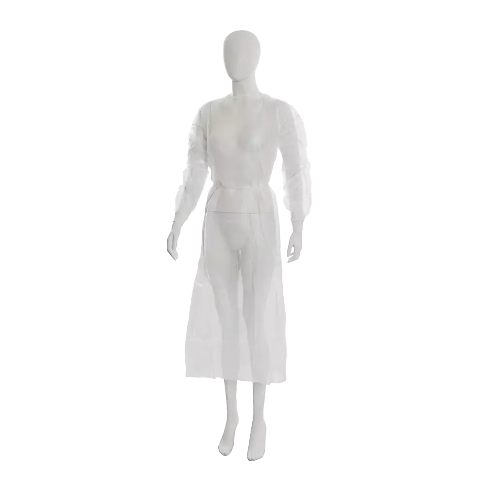 PP Disposable visitor gown, size L, XL, colour white, nonwoven, Med